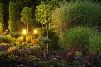 iluminação para jardim