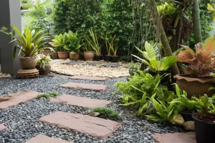 jardim pequeno e simples