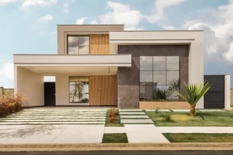 porcelanato para fachada de casas simples