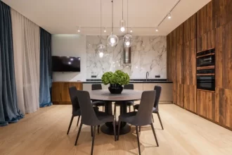 sala de jantar mesa redonda